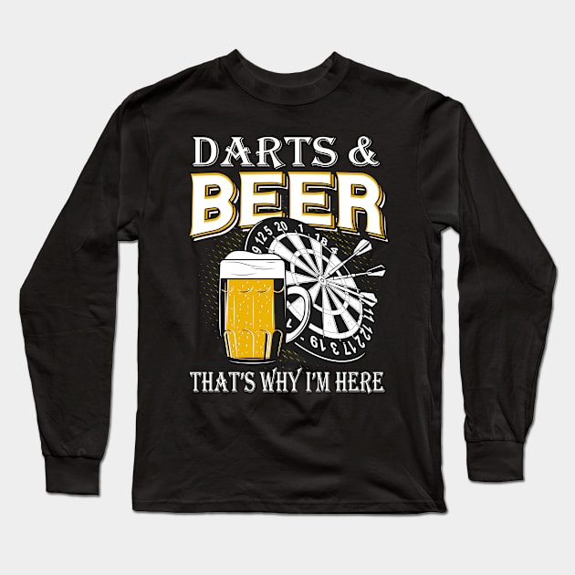 Darts and Beer Long Sleeve T-Shirt by Foxxy Merch